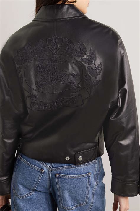 burberry ralleigh leather bomber jacket|net a porter burberry jacket.